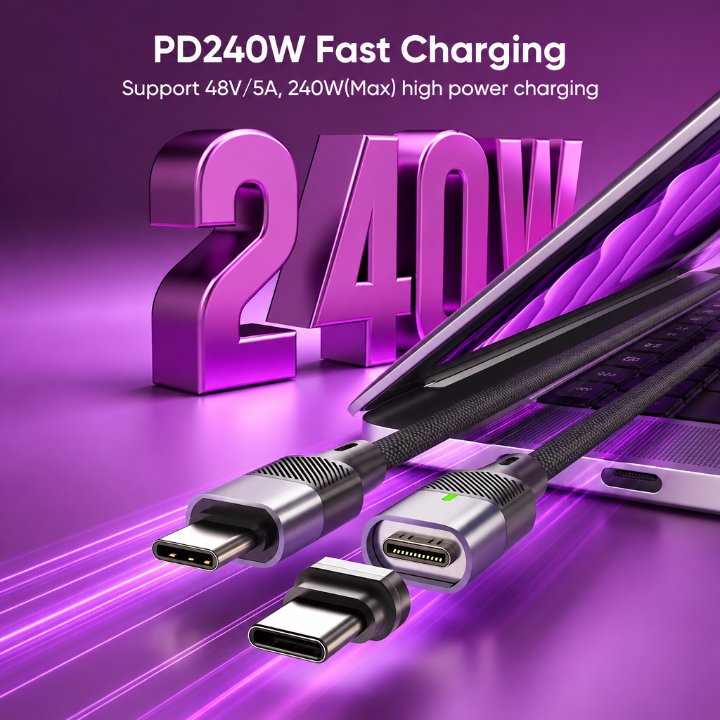 MagLink PD 240W Fast Charging USB-C Magnetic Cable