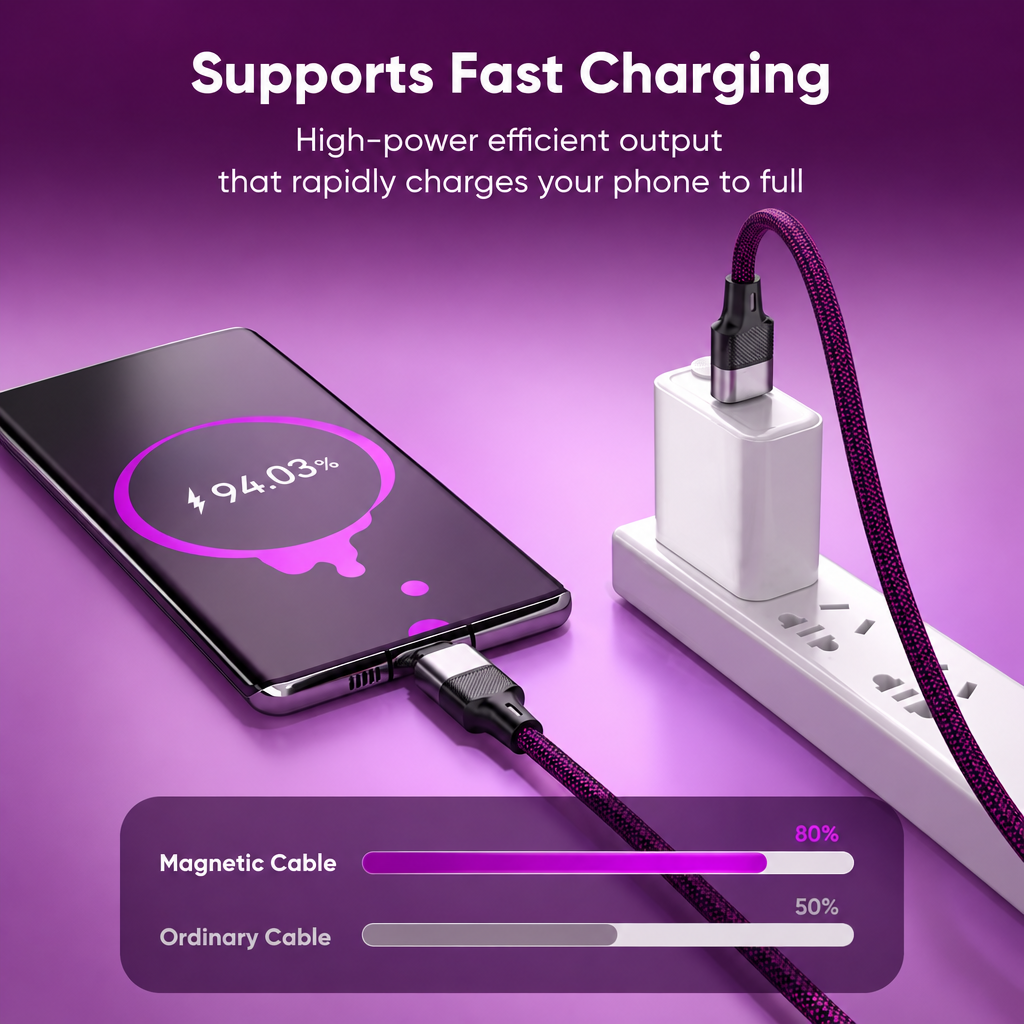 MagLink PD 240W Fast Charging USB-C Magnetic Cable
