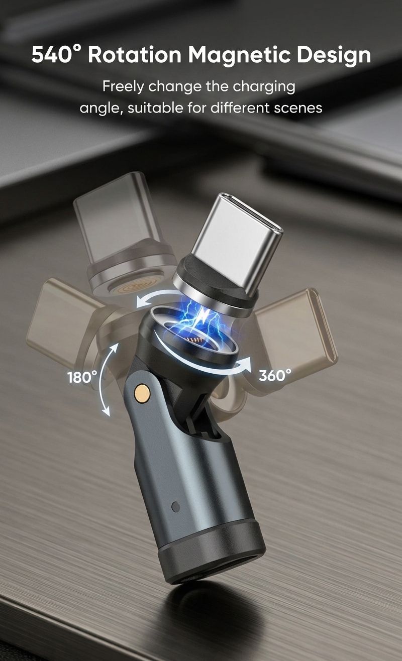 240W USB-C Magnetic Adapter 540° Rotation