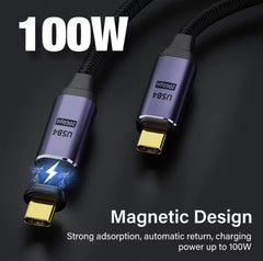MagLink 100W USB 4 20Gbps Magnetic Charging Cable