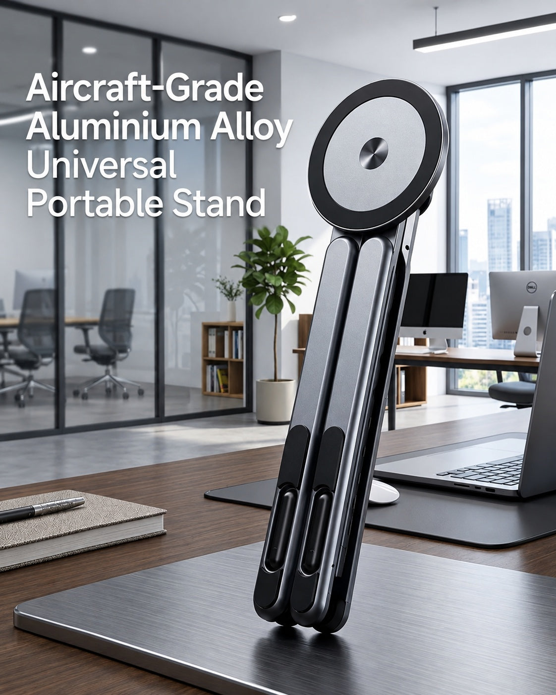 Magnetic Phone Stand 4-in-1 | Foldable Tripod, Selfie Stick & Device Holder