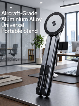 Magnetic Phone Stand 4-in-1 | Foldable Tripod, Selfie Stick & Device Holder