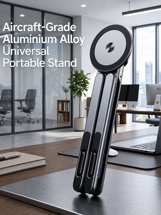 Magnetic Phone Stand 4-in-1 | Foldable Tripod, Selfie Stick & Device Holder