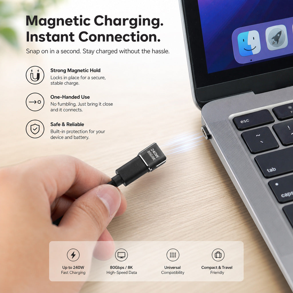 MagLink 240W USB-C Magnetic Adapter