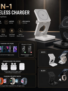 3-in-1 Magnetic Wireless Charger