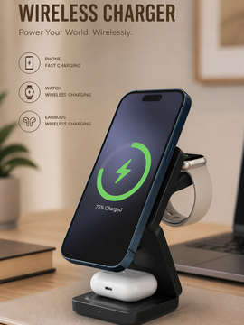 3-in-1 Magnetic Wireless Charger